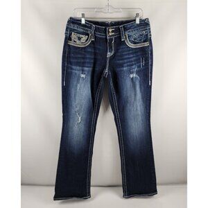 Vigoss Jeans Womens 11/12 Blue Slim Bootcut Denim (34x32)